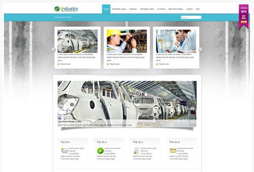Joomlaplates Releases "Industrial" Template for Strong Corporate Sites