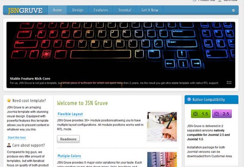 JoomlaShine Releases Their First Responsive Theme - JSN Gruve